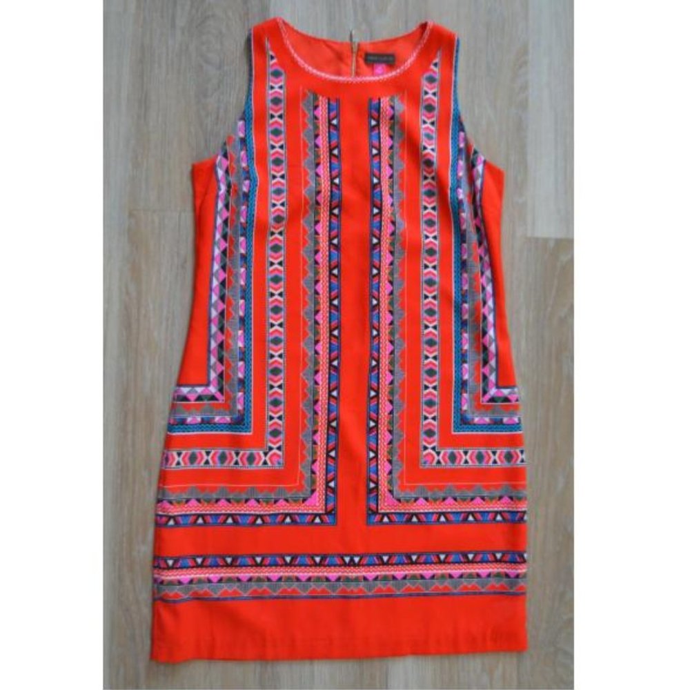VINCE CAMUTO Colorful Shift Dress  4P  EUC